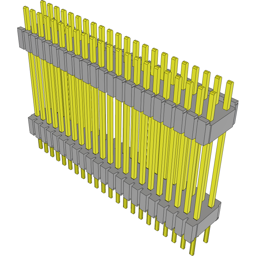 Samtec-DWM-22-60-G-D-610 Connector Headers and PCB Receptacles Conn Board Stacker HDR 44 POS 1.27mm Solder ST Thru-Hole Tube