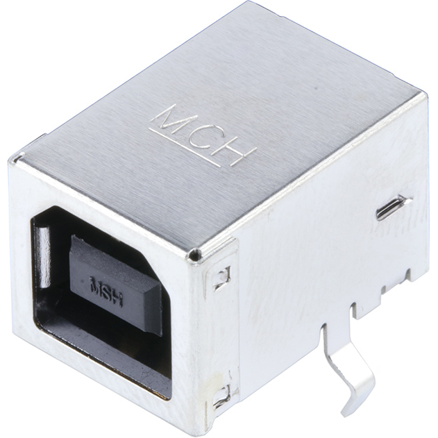 Molex-0670688001 Connector USB Conn USB 2.0 Type B RCP 4 POS 2.5mm Solder RA Thru-Hole 4 Terminal 1 Port USB Tray