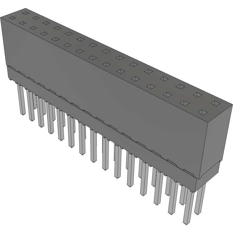 Samtec-ESQ-115-13-L-D Steckverbinderleisten und Leiterplattenbuchsen Conn Elevated Socket SKT 30 POS 2.54mm Solder ST Top Entry Thru-Hole Tube