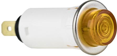 VCC (Visual Communications Company, LLC)-32RG18-2113T Panel Mount Indicators Panel Mount Indicator Round 0.5" INC 28V Tab AMB Flat BZL