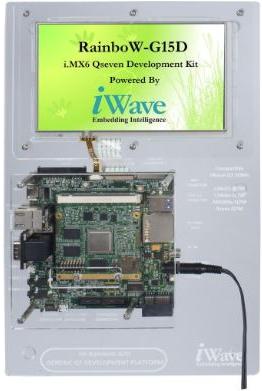 iWave Systems-IW-G15D-Q704-3D001G-E008G-LCD 嵌入式系统开发板和套件 I.MX6 QUAD/I.MX6 DUAL/I.MX6 DUAL LITE/I.MX6 SOLO System on Module - SOM Development Kit 800MHz/1000MHz CPU 1.5GB RAM 2MB/4GB eMMC Flash/SPI Flash Android Nougat 7.1.1/Linux 4.1.15