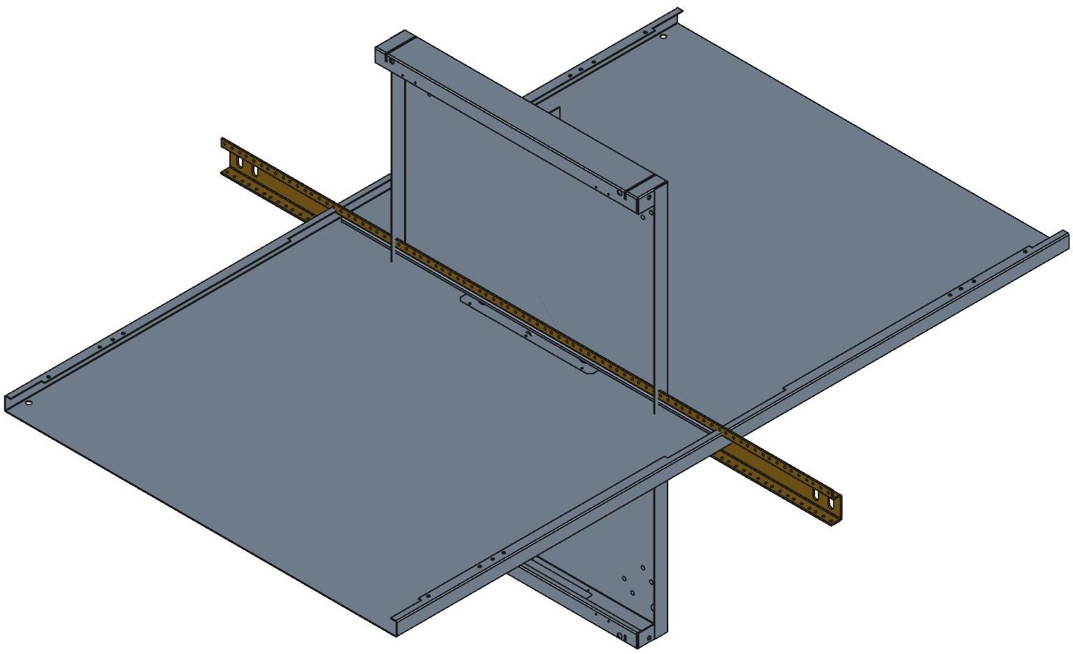 Hammond Manufacturing-REFK1904931LG1 Kästen, Gehäuse und Gestelle Light Gray Steel DIN Rail Desktop Rack Cabinet