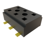 Conn Socket Strip SKT 6 POS 2mm Solder ST Top Entry SMD TIGER CLAW™ Layer
