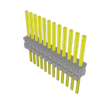 Conn Unshrouded Header HDR 12 POS 1.27mm Solder ST Top Entry Thru-Hole Tube