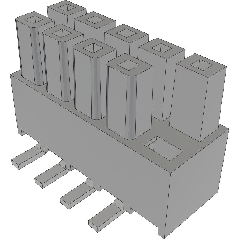 Samtec-IPS1-105-01-S-D-VS-PL Steckverbinderleisten und Leiterplattenbuchsen Conn Isolated Power Socket Strip SKT 10Power POS 2.54mm Solder ST Top Entry SMD Mini Mate® Tube
