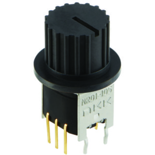 NKK Switches-NR01104ANG13-1H Switch Rotary Switch Rotary ON ON ON ON SP4T 4 Knob Shaft PC Pins 0.1A 28VAC 28VDC 0.4VA
