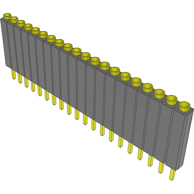 Samtec-ESS-120-TT-05 Cabezales del conector y receptáculos PCB Conn Socket Strip SKT 20 POS 2.54mm Solder ST Top Entry Thru-Hole Bulk