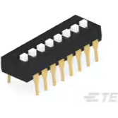 TE Connectivity-1825057-7 Conmutador DIP Switch DIP OFF ON SPST 8 Extended Slide 0.1A 24VDC PC Pins 2.54mm Thru-Hole Tube