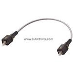 Cable Assembly Round Copper Cable 1m 16AWG Power to Power 4 to 4 POS M-M Crimp-Crimp