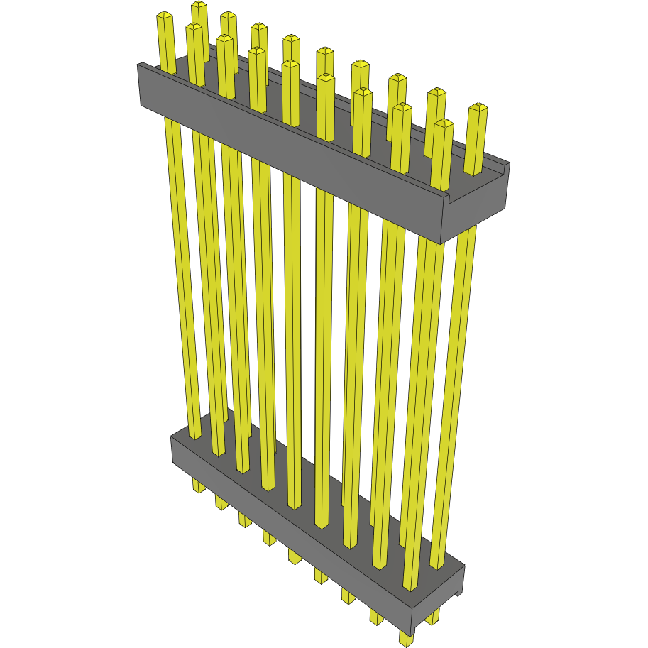 Samtec-DW-09-14-T-D-1200 Connector Headers and PCB Receptacles Conn Board Stacker HDR 18 POS 2.54mm Solder ST Top Entry Thru-Hole Bulk
