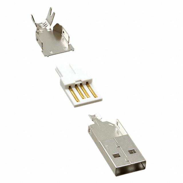 CnC Tech, LLC-1002-024-01300 Connector USB Conn USB 2.0 Type A PL 4 POS 2mm/2.5mm Solder ST Cable Mount 4 Terminal 1 Port