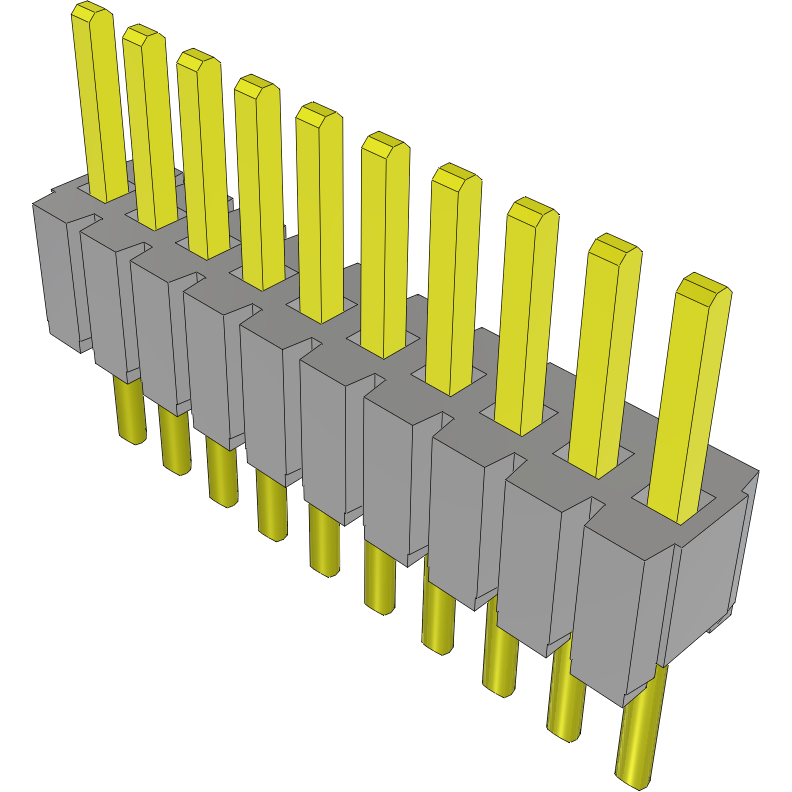 Samtec-MTMS-110-25-T-S-125 Steckverbinderleisten und Leiterplattenbuchsen Conn Unshrouded Header HDR 10 POS 1.27mm Solder ST Top Entry Thru-Hole Tube