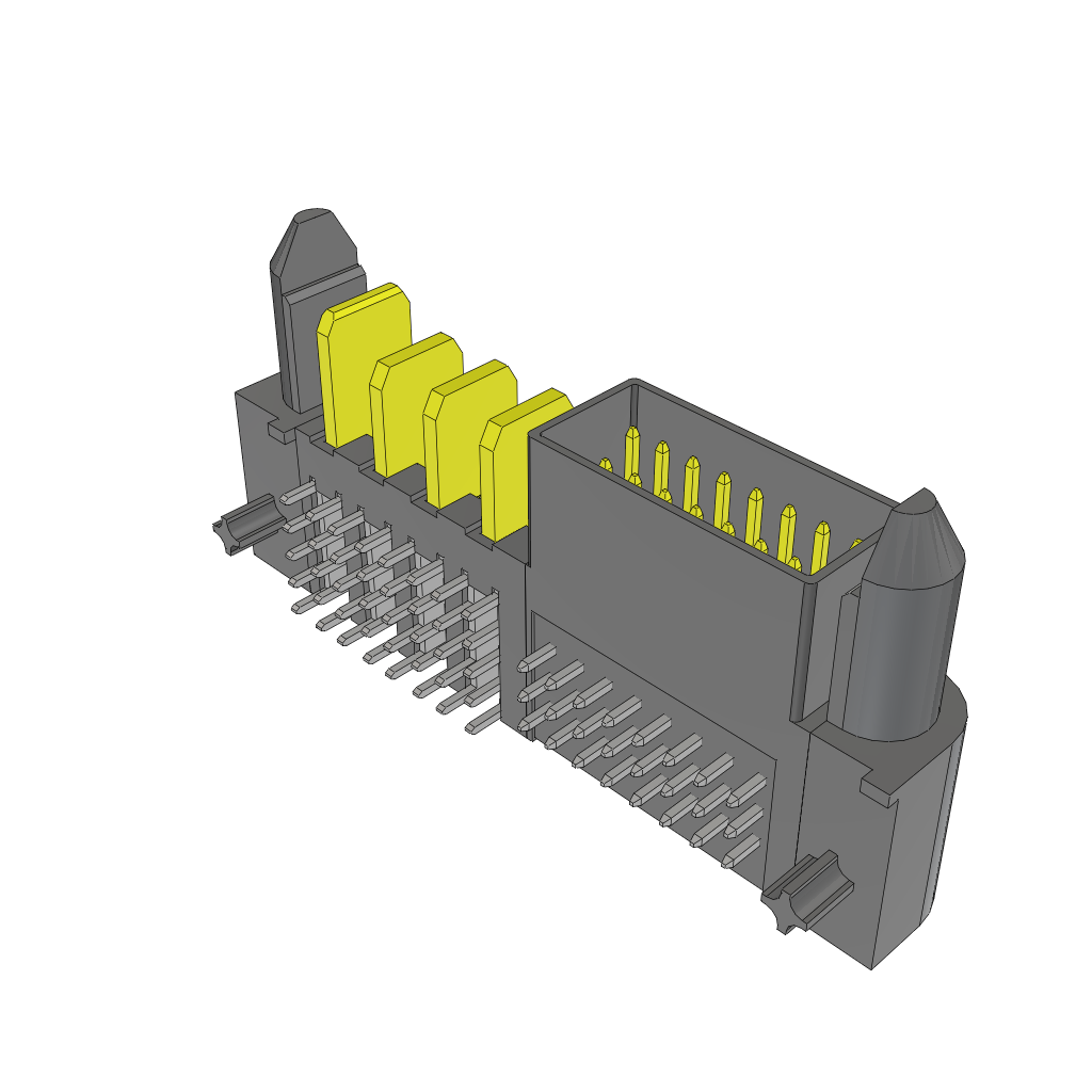 Samtec-ET60T-D04-3-08-000-L-R1-S-H Steckverbinderleisten und Leiterplattenbuchsen Conn Wire to Board HDR 4Power/24Signal POS 5.5mm/2.54mm Solder RA Side Entry Thru-Hole Tray