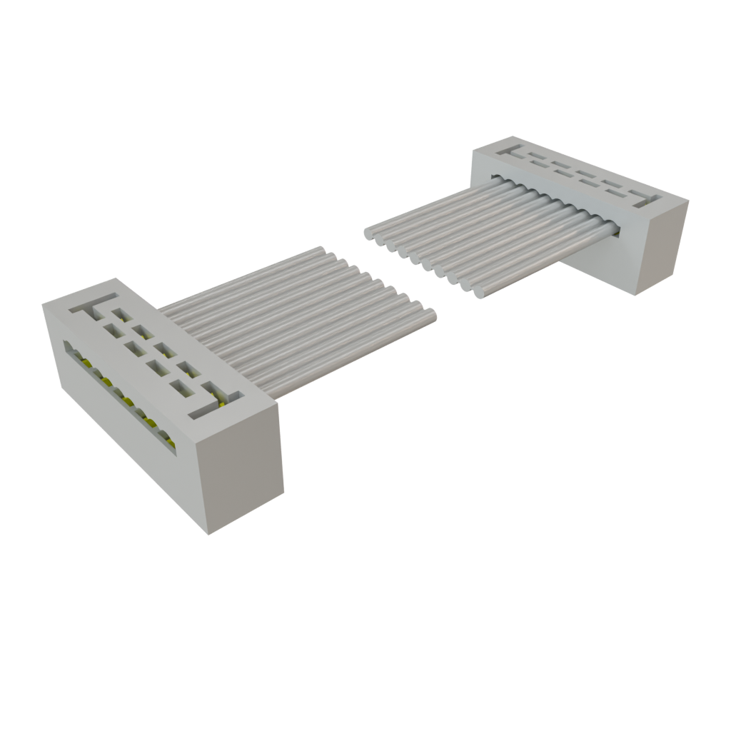 Samtec-TCSD-05-D-24.00-01-F-N Flachband Kabelbaugruppen Cable Assembly 0.609m 28AWG 1mm 10 to 10 POS IDC Connector to IDC Connector F-F TIGER EYE™ Bulk