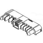 2.00mm, 5.50mm, 7.50mm Pitch EXTreme Ten60Power Right-Angle Plug Assembly with Guide Pins, 3 AC Power Circuits, 25 Signal Circuits, 4 DC Power Circuits