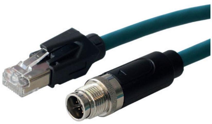 Bulgin Components PLC-PXPTPU12FIM08XRJ020PU null Cable Assembly Circular 2m 26AWG M12 Circular to RJ-45 8 to 8 Straight to Straight Bulk