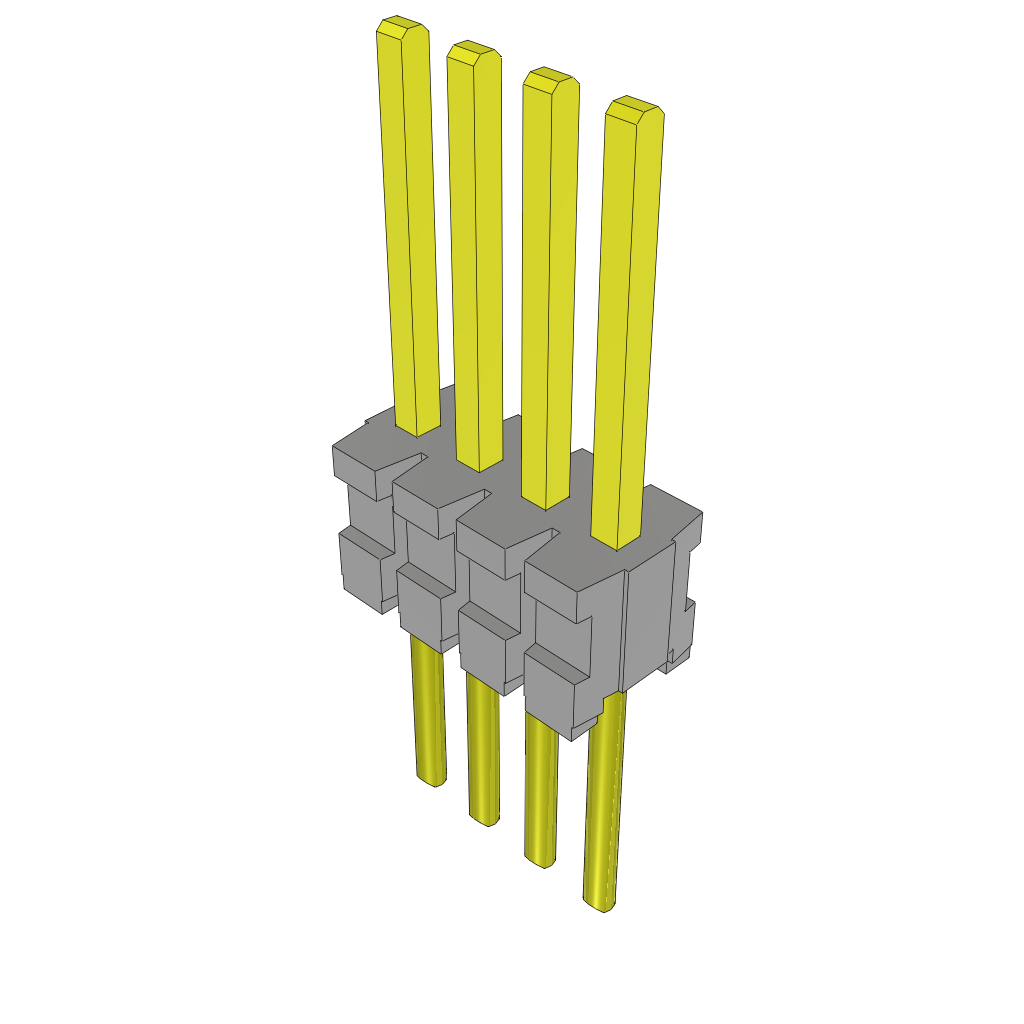 Samtec-TMS-104-21-F-S Steckverbinderleisten und Leiterplattenbuchsen Conn Unshrouded Header HDR 4 POS 1.27mm Solder ST Top Entry Thru-Hole Bulk