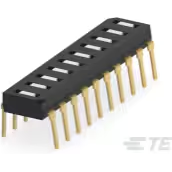 TE Connectivity-GDS1004 Interruttore DIP Switch DIP OFF ON SPST 10 Flush Slide 0.025A 24VDC PC Pins 2.54mm Thru-Hole Tube