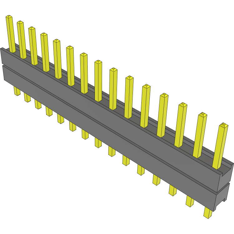 Samtec-DW-15-08-S-S-214 Steckverbinderleisten und Leiterplattenbuchsen Conn Board Stacker HDR 15 POS 2.54mm Solder ST Top Entry Thru-Hole Bulk