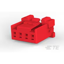 TE Connectivity-1-1747066-4 Connector Discrete Wire Housing Conn Housing F 5 POS 2.5mm Crimp ST Cable Mount Red Bag