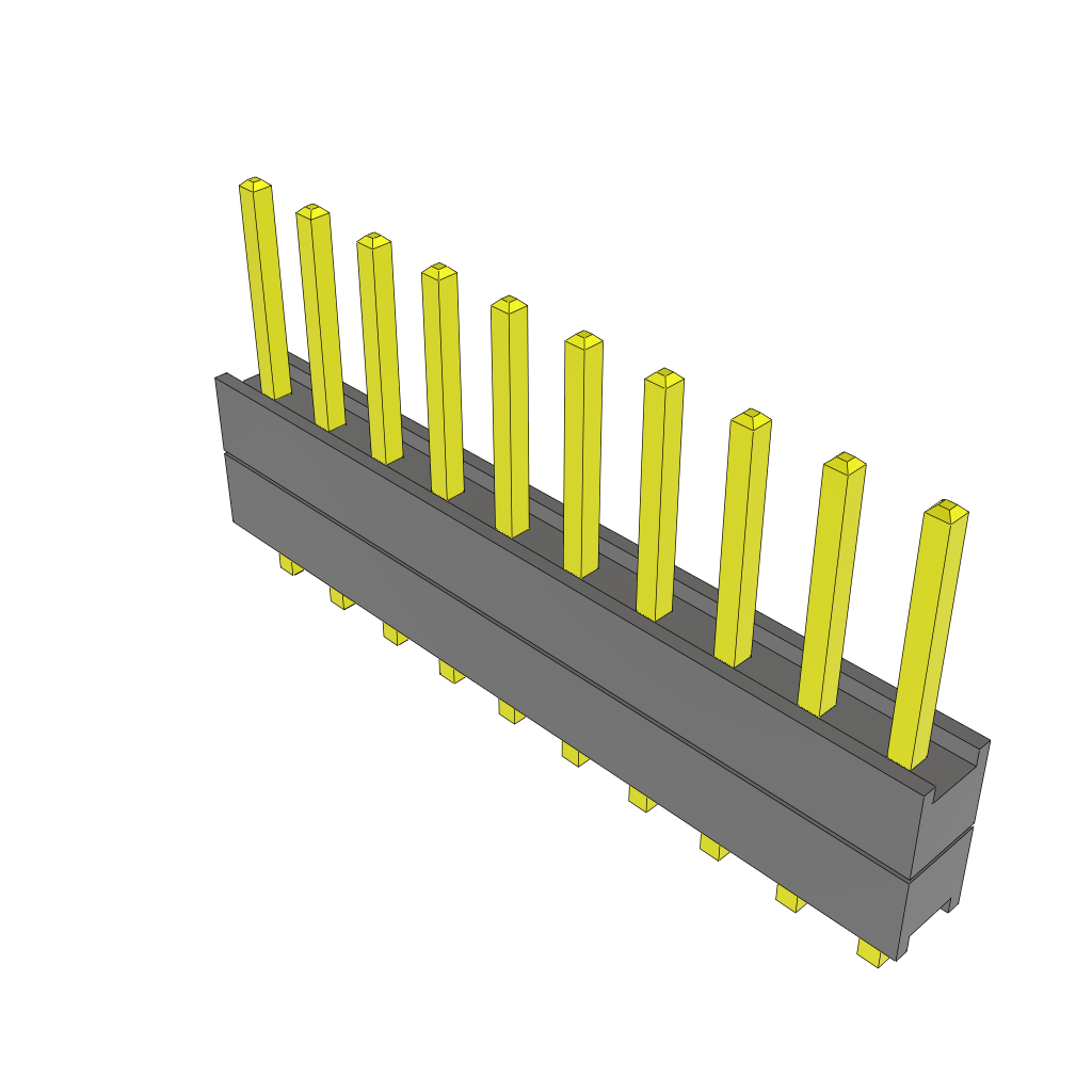 Samtec-ZW-10-08-G-S-205-077 Steckverbinderleisten und Leiterplattenbuchsen Conn Board Stacker HDR 10 POS 2.54mm Solder ST Top Entry Thru-Hole Bulk
