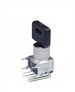 NKK Switches-SK22BG30 Switch KeyLock Switch Key Lock ON None ON DPDT 90° Flat Key 0.1A 28VAC 28VDC 0.4VA PC Pins 30000Cycles Bracket Mount/Through Hole