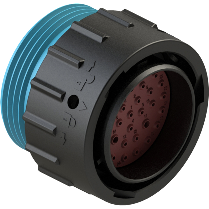 Amphenol-AHDP06-24-35PR-WTA Connector Circular Conn Circular PIN 35 POS ST Cable Mount 35 Terminal 1 Port