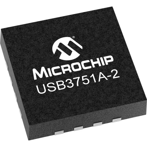 Microchip Technology-USB3751A-2-A4-TR Circuit intégré d'interface USB High Speed USB Controller USB 2.0 T/R 16-Pin QFN EP