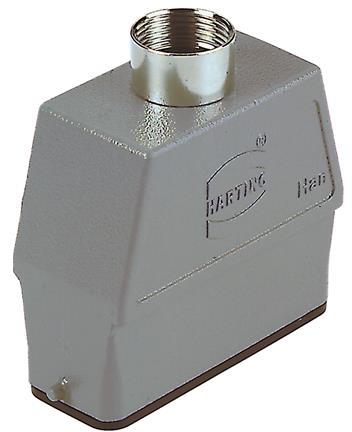 HARTING-9200160441 抽缩起动适配器 Hood 180° 16A Shell Size Powder Die Cast Aluminum Single Lock Han®