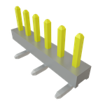 Conn Unshrouded Header HDR 6 POS 2mm Solder ST Top Entry SMD Tube