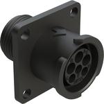 Conn Circular SKT 6 POS Crimp ST Flange Mount 6 Terminal 1 Port Bag