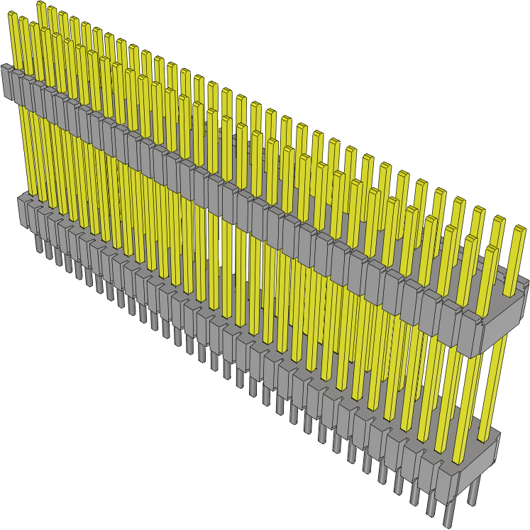 Samtec-DWM-33-60-S-D-551 连接器插头及 PCB 插座 Conn Board Stacker HDR 66 POS 1.27mm Solder ST Thru-Hole Tube