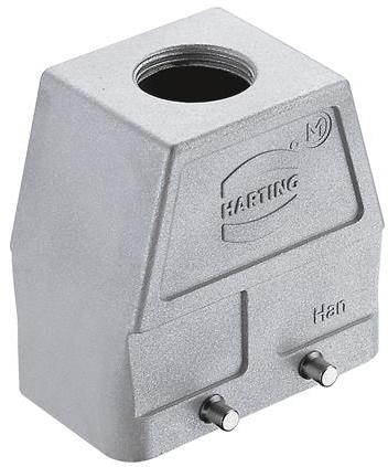 HARTING Technology Group-19628100427 Backshells Hood 180° 10B Shell Size Die Cast Aluminum Double Lock Han®