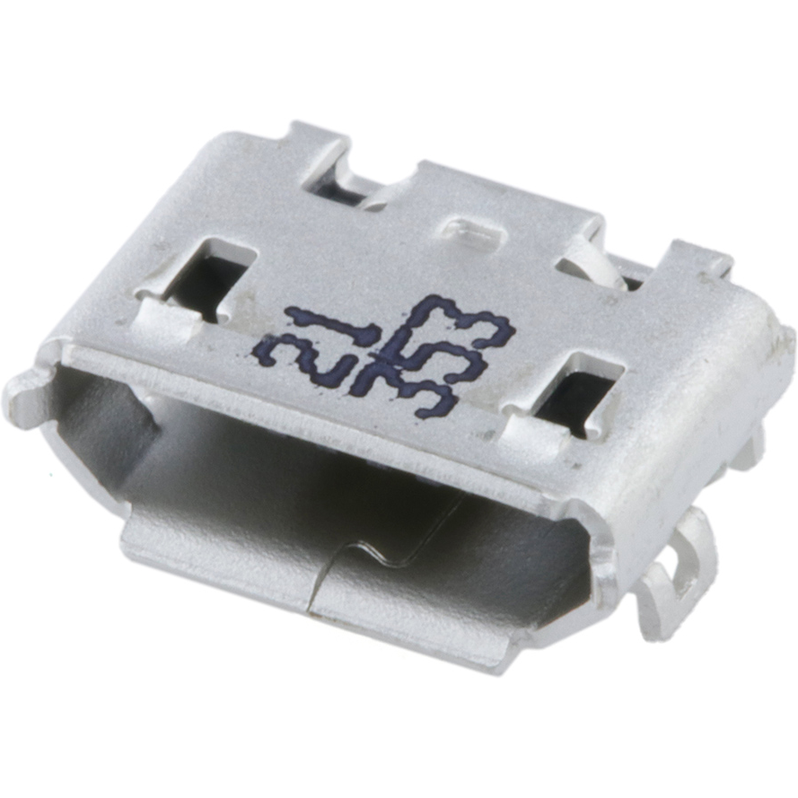 Molex-1050170002 Connector USB Conn Micro USB 2.0 Type B RCP 5 POS 0.65mm Solder RA SMD 5 Terminal 1 Port T/R