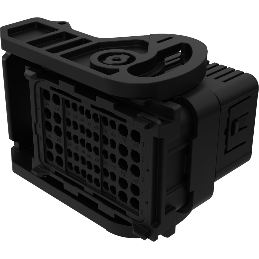 Molex-348855512 Connector Discrete Wire Housing Conn Housing RCP 55Power POS 2.5mm/3.7mm Crimp ST Cable Mount Black CMX Carton