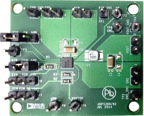 Analog Devices-ADP5302-EVALZ Energiemanagement, Entwicklungsplatinen und -kits ADP5302 DC to DC Converter and Switching Regulator Chip 1.8V Output Evaluation Board