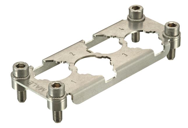 HARTING-09110009937 Accessoires de raccordement Connector Accessories 4POS Male Frame Stainless Steel