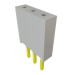 Conn Socket Strip SKT 3 POS 2.54mm Solder ST Top Entry Thru-Hole Bulk