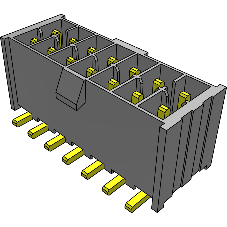 Samtec-IPL1-107-02-H-D-K Steckverbinderleisten und Leiterplattenbuchsen Conn Wire to Board HDR 14 POS 2.54mm Solder ST Top Entry SMD Mini Mate® Tube
