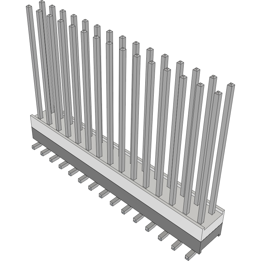 Samtec-HW-15-20-T-D-250-SM Steckverbinderleisten und Leiterplattenbuchsen Conn Board Stacker HDR 30 POS 2.54mm Solder ST Top Entry SMD Tube