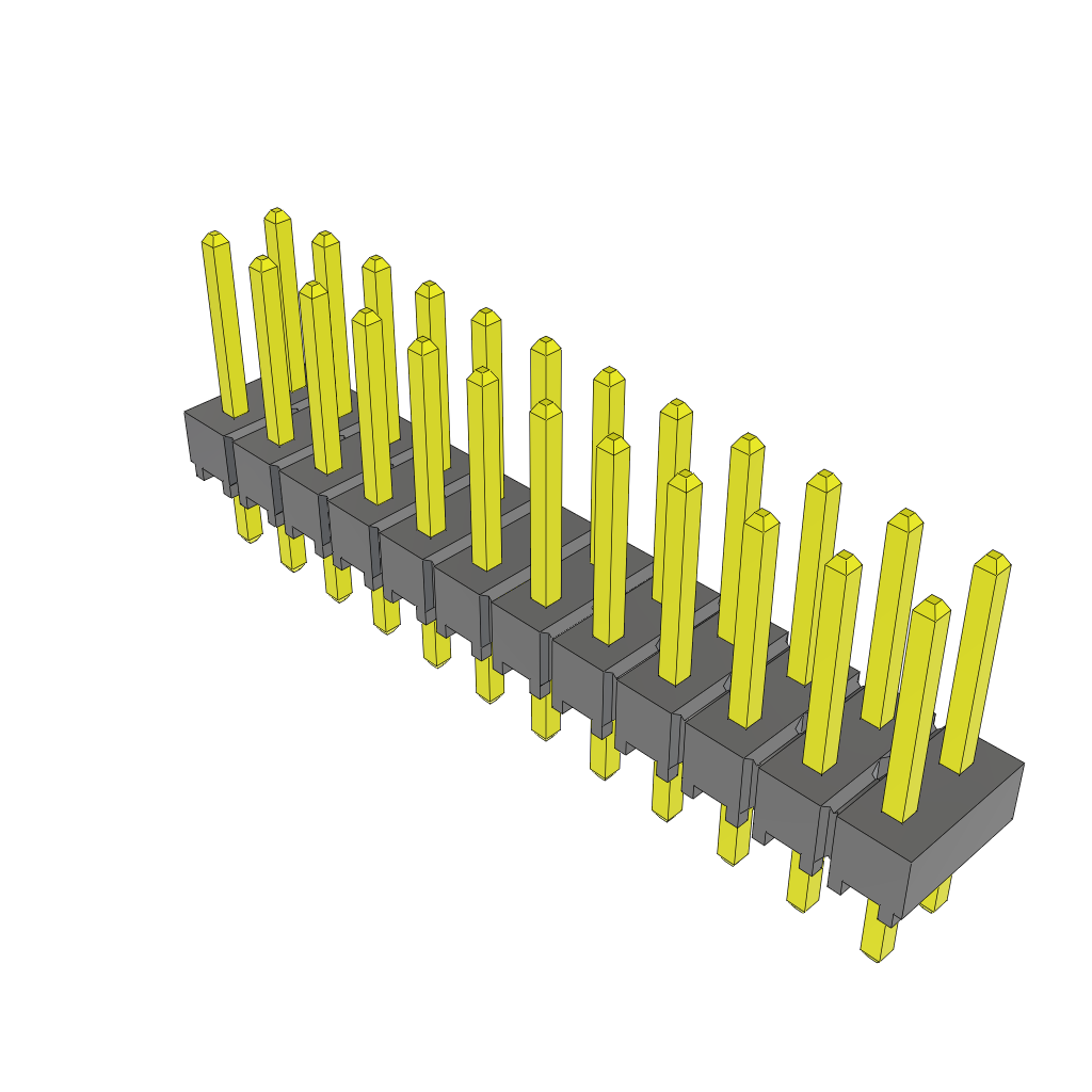 Samtec-TSW-112-24-T-D 连接器插头及 PCB 插座 Conn Unshrouded Header HDR 24 POS 2.54mm Solder ST Top Entry Thru-Hole Bulk