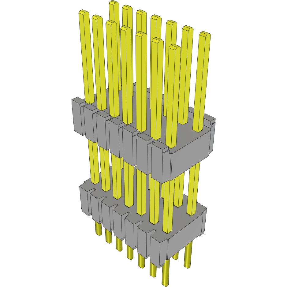 Samtec-DWM-07-59-G-D-400 Piastre connettori e prese PCB Conn Board Stacker HDR 14 POS 1.27mm Solder ST Thru-Hole Tube