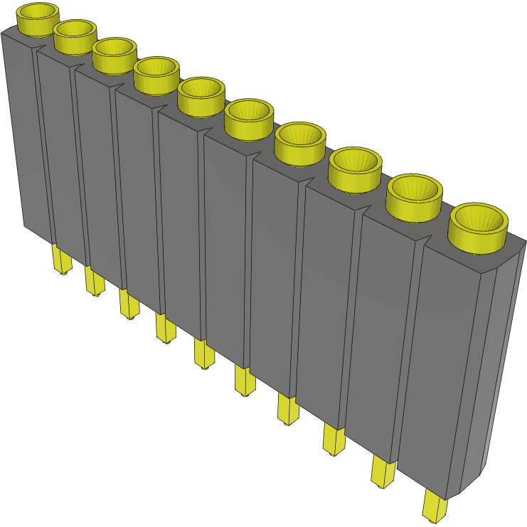 Samtec-ESS-110-G-04 Piastre connettori e prese PCB Conn Socket Strip SKT 10 POS 2.54mm Solder ST Top Entry Thru-Hole Bulk