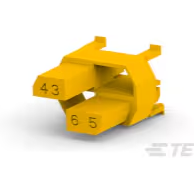 TE Connectivity-5-100525-6 Steckverbinderzubehör Connector Accessories Coding Key Straight Glass Filled Polyamide 6/6 Yellow Cadmium Bag