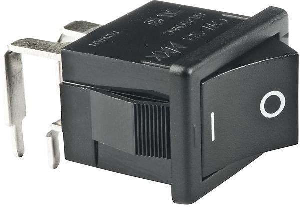 NKK Switches-CWSB21AA2H Switch Rocker Switch Rocker ON None OFF DPST PC Pins Curved Rocker 6A 250VAC 30000Cycles