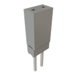 Conn Elevated Socket SKT 2 POS Solder ST Top Entry Thru-Hole Bulk