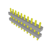 Conn Board Stacker HDR 10 POS 2mm Solder ST Top Entry Thru-Hole Bulk