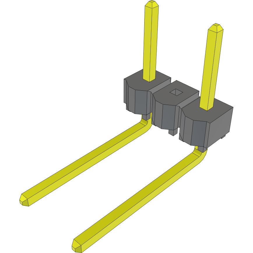 Samtec-TSW-202-10-T-S-RA Steckverbinderleisten und Leiterplattenbuchsen Conn Unshrouded Header HDR 2 POS 5.08mm Solder RA Side Entry Thru-Hole Bulk