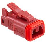 Molex-0934451209 Einzeladersteckverbinder, Gehäuse Conn Housing PL 2 POS Crimp ST Cable Mount Red ML-XT™ Bag