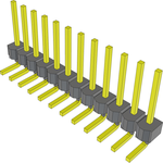 Conn Unshrouded Header HDR 12 POS 2.54mm Solder RA Side Entry Thru-Hole Bulk